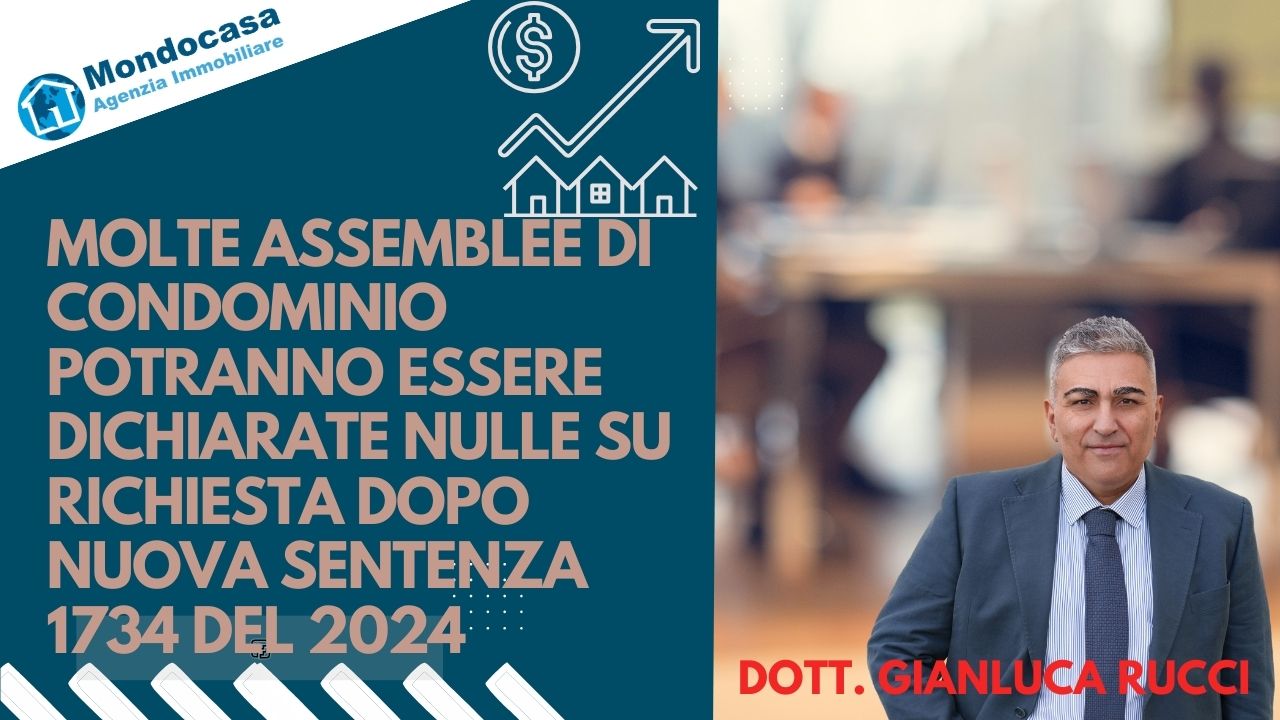 Assemblee cosa cambia sent. 1734 del 2024 Cass.