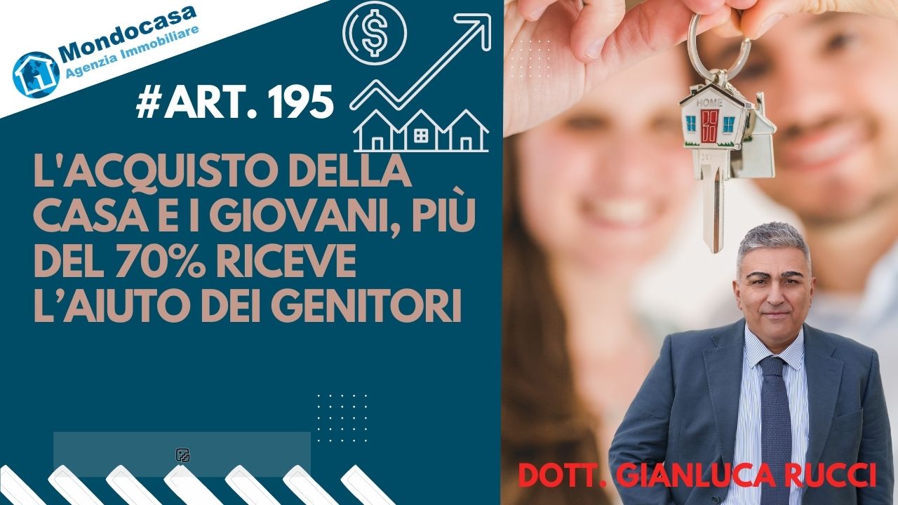 70% dei giovani acquista casa con aiuto genitori