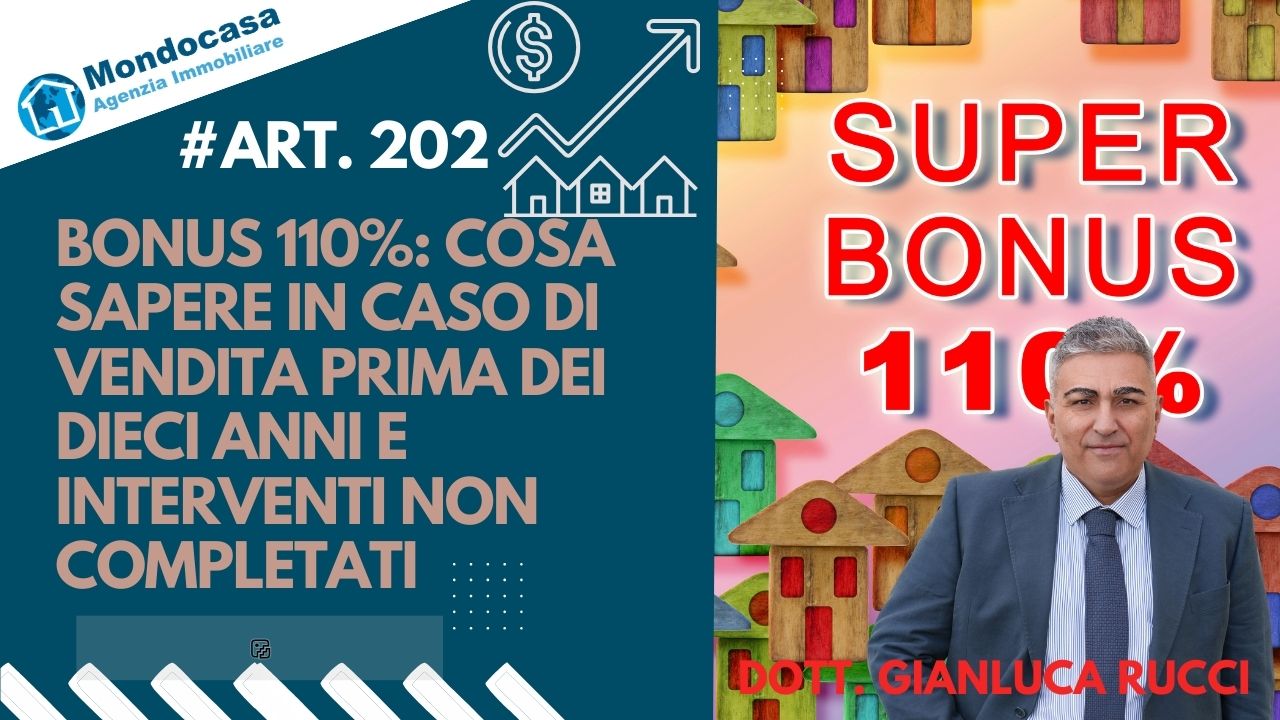 Bonus 110%: Cosa Sapere in Caso di Vendita