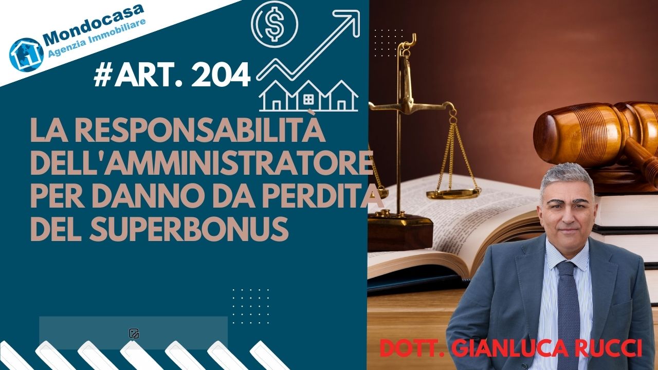 Risarcimento danni amministratore 110 per perdita 